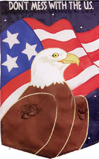 View Eagle Applique Flag 28"x44" - 23967