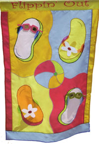 View Flippin Out Applique Flag 28"x44" - 24015