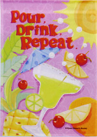View Pour Drink Repeat Impressions Flag 28"x40" - 24027