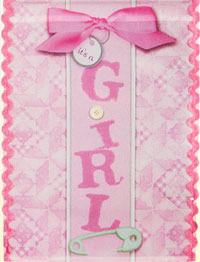 View It's A Girl 3-D Impressions Garden Flag 12.5"x18" - 24063