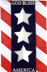 View Stars & Stripes Applique Flag 28"x44" - 25613