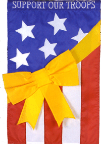 View Support our Troops AppliqueGarden Flag 11.5"x18" - 25614