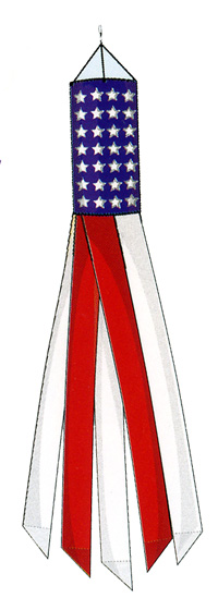 View U.S. Windsock 8"x60" (100% all weather nylon) - 28009tg