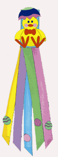 View Easter Chick Windsock 12"x60" - 28028TG