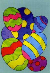 View Easter Eggs Applique Flag 28"x40" - 2816CF