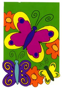 View Colorful Butterlies Applique Flag 28"x40" - 2831CF