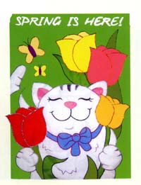 View Spring Is Here! Applique Garden Flag 12"x18" - 134CF