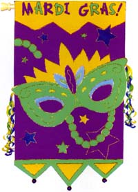 View Mardi Gras Flag 28"x50" - 2840CF