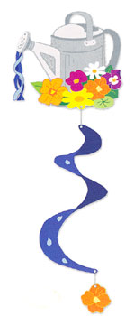 View Watering Can Applique Windspinner 8.5"x30" - 45078EG