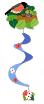 View Robin's Nest Applique Windspinner 8.5"x30" - 45080EG