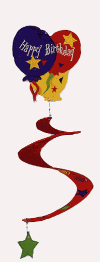 View Happy Birthday Applique Windspinner 8.5"x30" - 45425EG