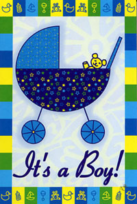 View It's A Boy Garden Flag 12"x18" - 51581A