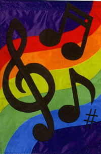 View Colors in Motion Applique Flag 28"x40" - 52182A