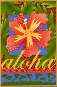 View Aloha Flower Flag 28"x40" - 52194A