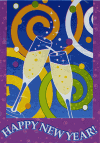 View Happy New Year Flag 28"x40" - 52525A