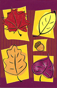View Autumn Leaves Applique Flag 28"x40" - 52554A