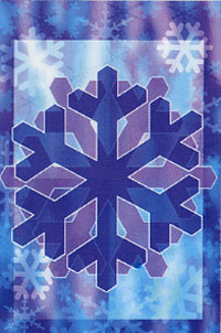 View Crystal Snowflake Flag 28"x40" - 52659A