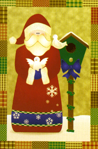 View Santa's Doves Flag 28"x40" - 52679A