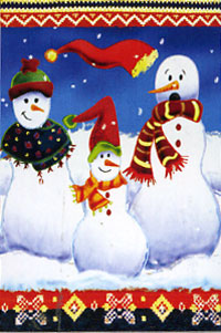 View Bavarian Snowmen Flag 28"x40" - 52715A