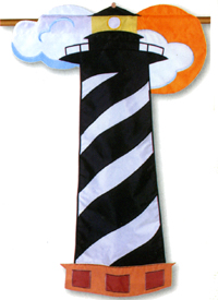 View Hatteras Lighthouse Applique Flag 28"x40" - 52823A