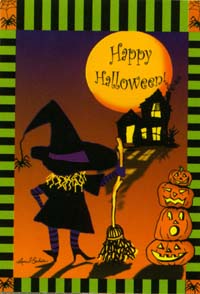 View Happy Halloween Flag 28"x40" - 52842A