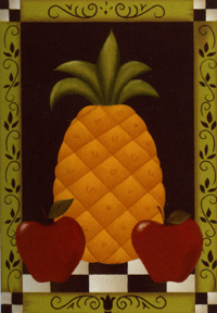 View Colonial Pineapple Flag 28"x40" - 52845A