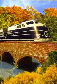 View B&O Autumn Train Flag 28"x40" - 52896A