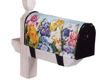 View Blooming Iris Mailbox Cover - 55015EG