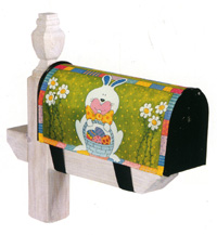 View Easter Bunny Silk Reflections Mailbox Cover 18"x10.25" - 55016EG