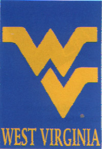 View West Virginia University Screen Print Flag 28"x40" - 59601