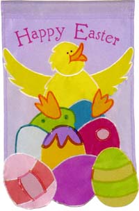 View Egg Hatch Applique Flag 28"x44" - 60021