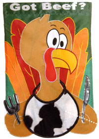 View Got Beef? Applique Garden Flag 11.5"x18" - 71042