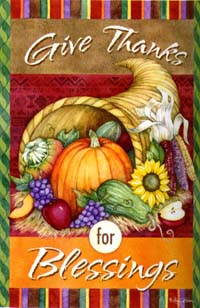 View Give Thanks for Blessings Impressions Garden Flag 12.5"x18" - 71368