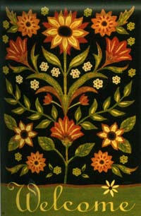 View Folk Floral Garden Flag 12.5"x18" - 32663MW