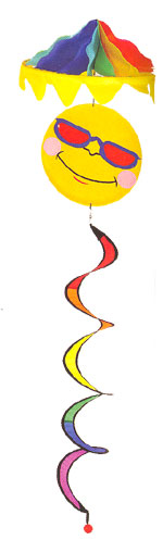 View Smiling Sun Wind Twirler 10"x48" - 7576CD