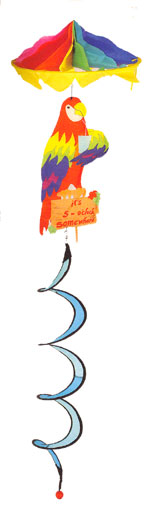 View It's 5 O'Clock Somewhere Wind Twirler 10"x48" - 7579CD