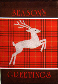 View Tartan Plaid Glitter Reindeer Impressions Garden Flag 12.5"x18" - 92012
