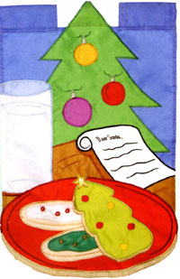 View Cookies For Santa Applique Flag 28"x44" - 92078