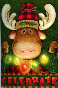 View Celebrate Moose Impressions Flag 28"x40" - 92455