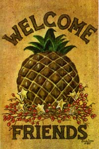 View Folk Pineapple Garden Flag 12.5"x18" - 9311MCD