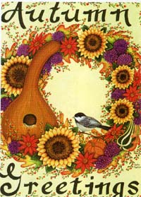 View Autumn Greetings Flag 28"x40" - 9314CD