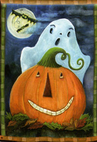 Halloween Night Garden Flag 12.5x18