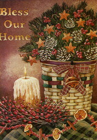 View Cake Candle Basket Flag 13"x18" - 9331mcd