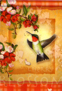 View Hummingbird Plaid Flag 28"x40" - 93912MW