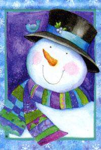 View Jolly Snowman Garden Flag 12.5"x18" - 34162MW