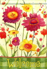 View Wildflower Plaid Flag 28"x40" - 94460MW
