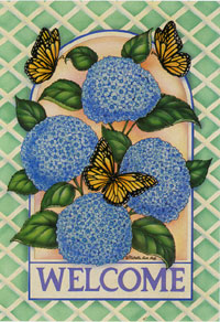 View Hydrangeas Flag 28"x40" - 9480CD