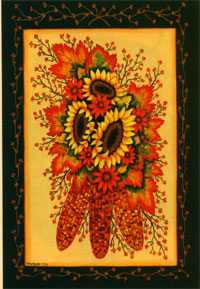 View Sunflower Corncob Flag 28"x40" - 9503CD