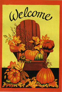 View Fall Adirondack Chair Flag 28"x40" - 9505CD