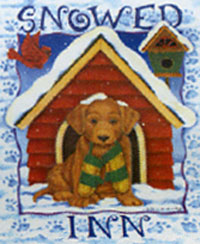 View Snowed Inn Puppy Flag 28"x 40" - 9535CD
